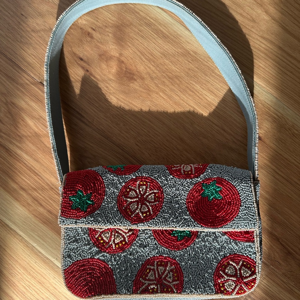 Beaded Tomato Design Bag - Anthropologie